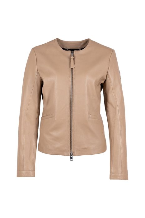 Geaca de Piele Dama Mauritius Bej MSWTjara