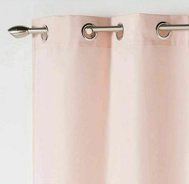Perdele roz pal,set de 2 bucati