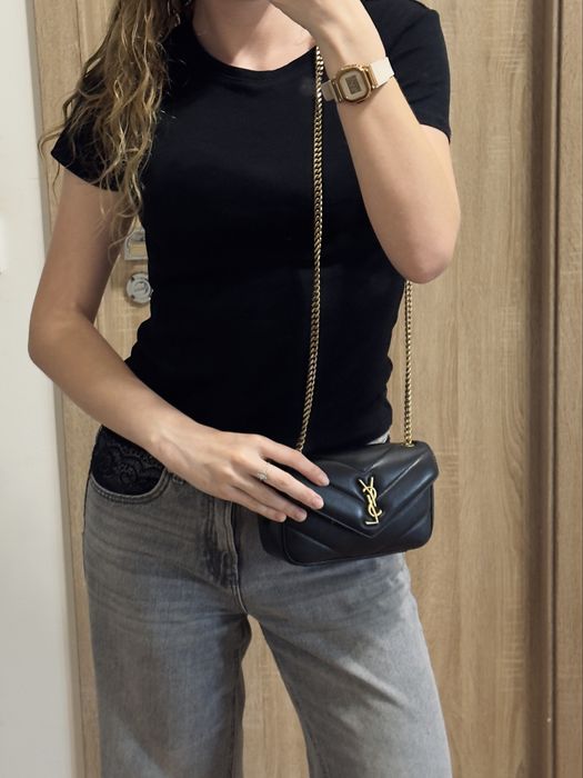 Saint Laurent (YSL) Mini Puffer Bag - Black