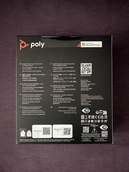 Căști wireless over-the-ear Poly Voyager 4320 UC