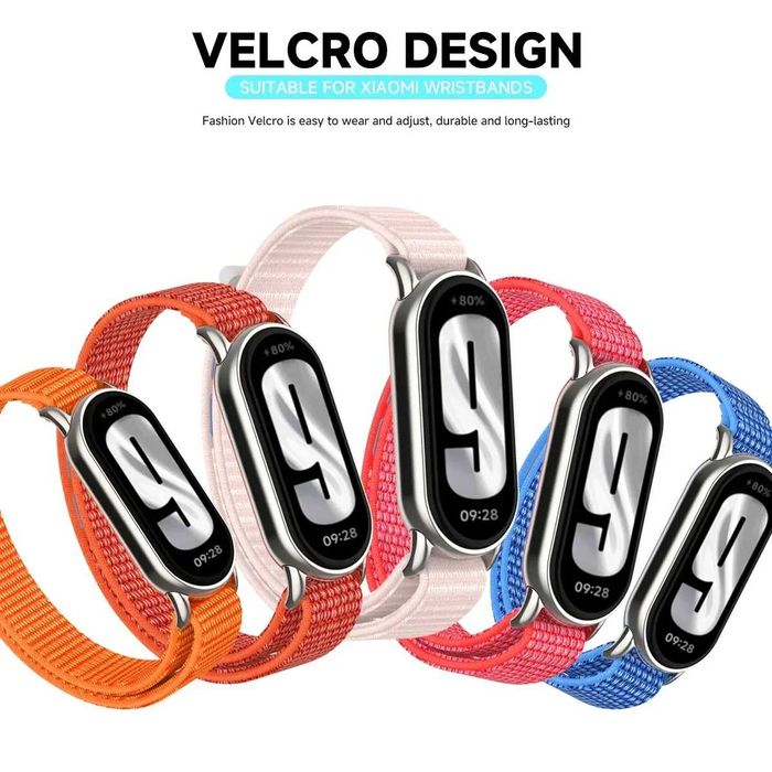 Текстилна плетена каишка с велкро за Xiaomi Smart Band 8 | 9 | 10