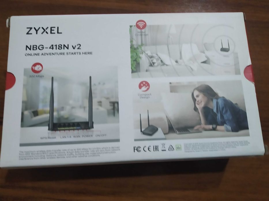 Модем, роутер WI-FI Zyxel NBG-418N v2