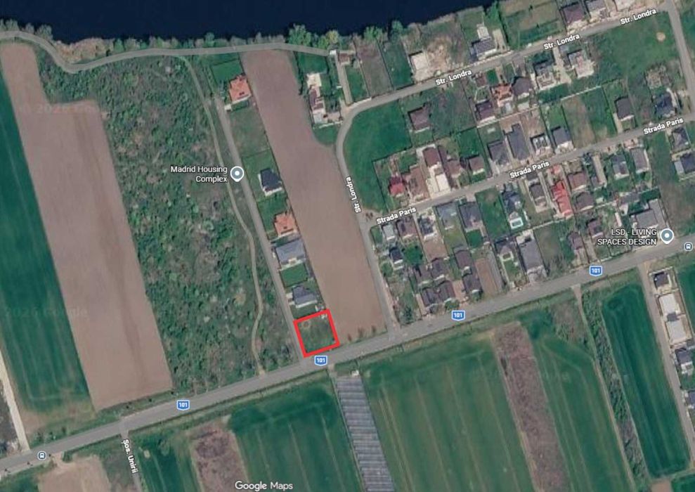 Teren intravilan 883 mp + Container – Șoseaua Unirii 211, Moara Vlăsiei | 27 m deschidere | Utilități | Acces direct