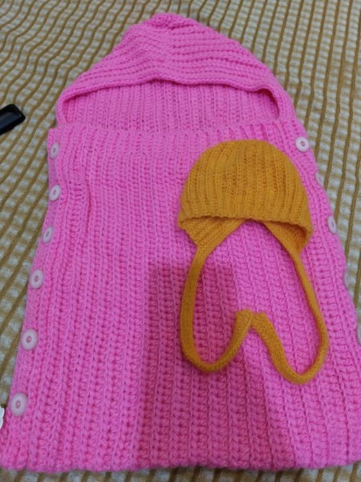 Продам вязанный кокон , комбинезон