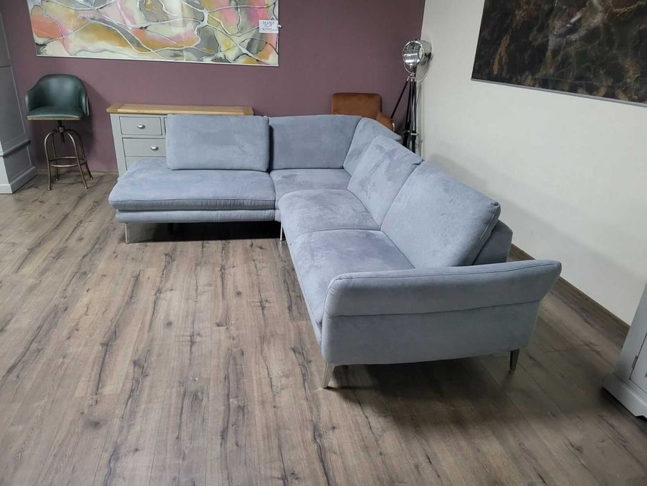 ПРОМОЦИЯ!!! Сив ъглов диван от плат "ZE-EM22011"