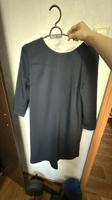 Школьная форма: платье + белый фартук