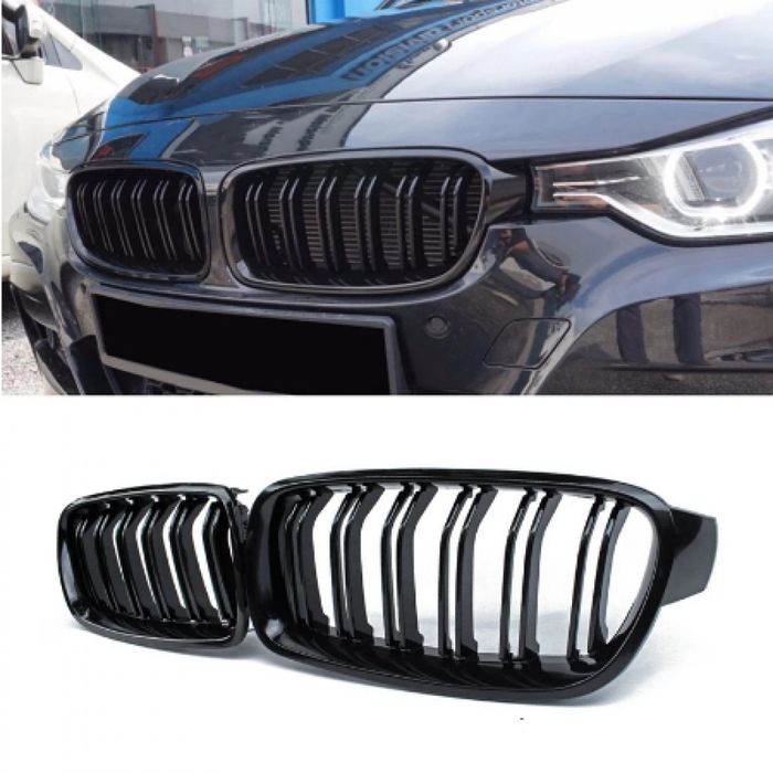 Черни двойни бъбреци пиано лак БМВ BMW F32 F33 F36 F82 F83 2013 - 2017