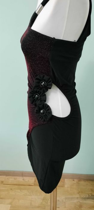 Официална рокля с един ръкав и презрамка