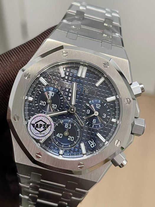 audemars piguet royal oak сребристо синьо
