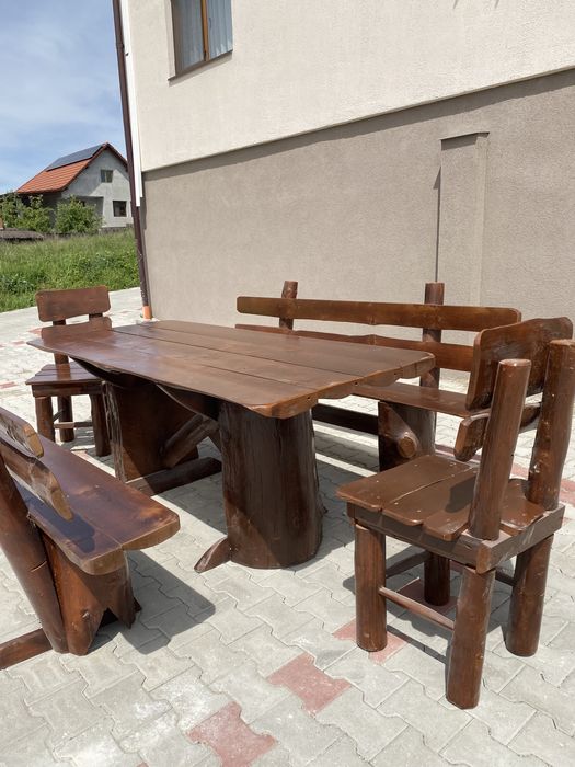 Set terasă lemn masiv