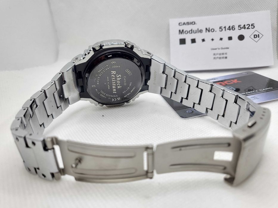 Ceas Sport Barbati Casio g shock Full METAL Silver black GM B2100D Nou, Garantie 2 ani