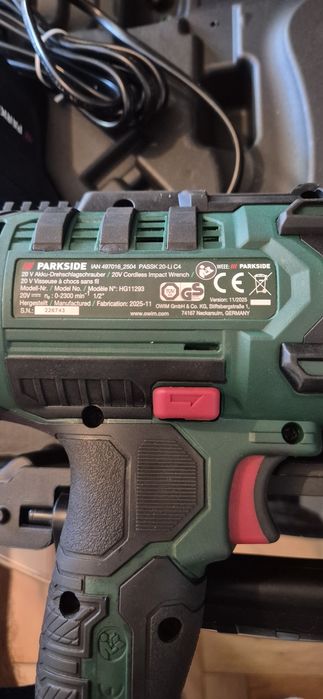 Set Pistol cu impact noua PARKSIDE PASSK20-LI  C4
