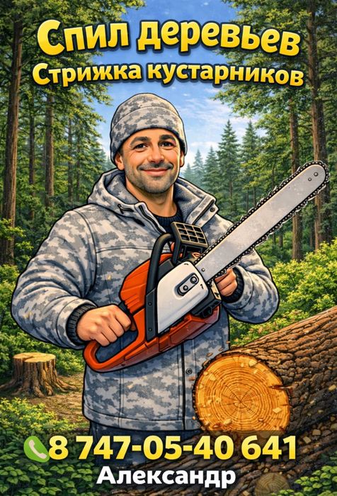 Кранирование,спил деревьев.