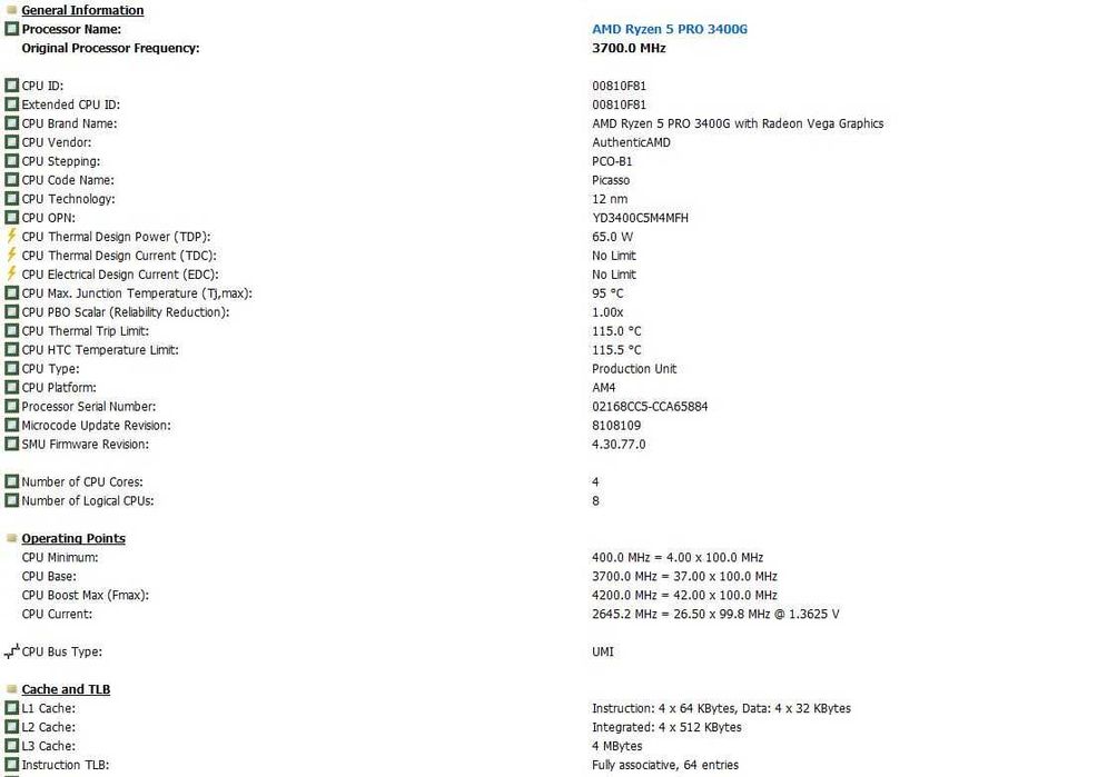 Procesor AMD Ryzen 5 PRO 3400G,3,40Ghz Turbo 4,20Ghz,Socket AM4