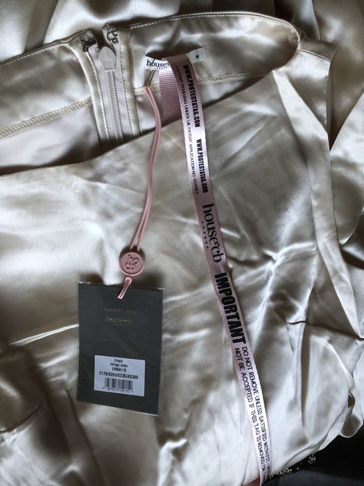 House of CB официална елегантна рокля кремаво