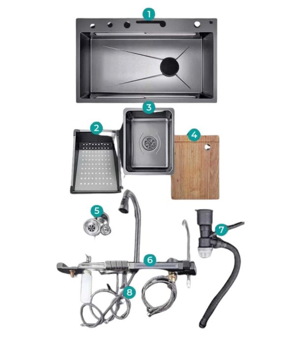 Chiuveta multifunctionala accesorii incluse afisaj temperatura 750x460