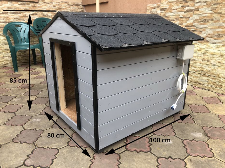 Cusca pentru caine izolata, cu incalzire in pardoseala - cu termostat