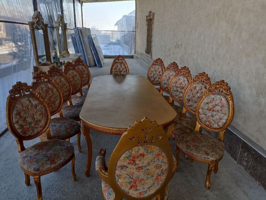 Dubayiski 12 kishilik stol stul