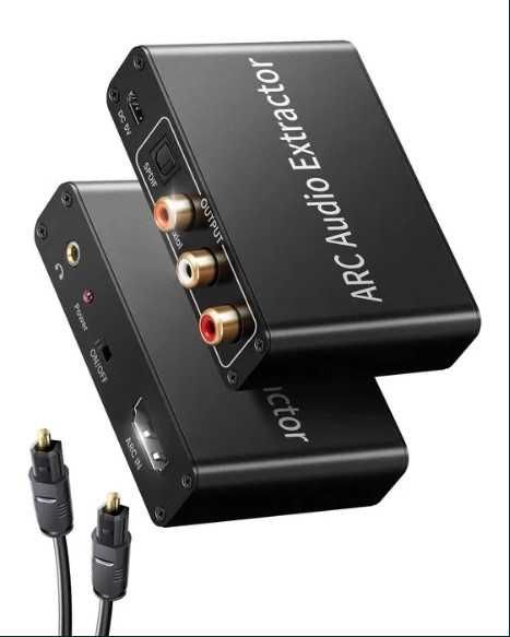 Extractor audio HDMI ARC cu cablu optic digital, convertor audio HDMI