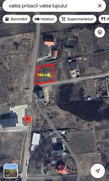 Teren de vânzare intravilan Valea Lupului 750 mp