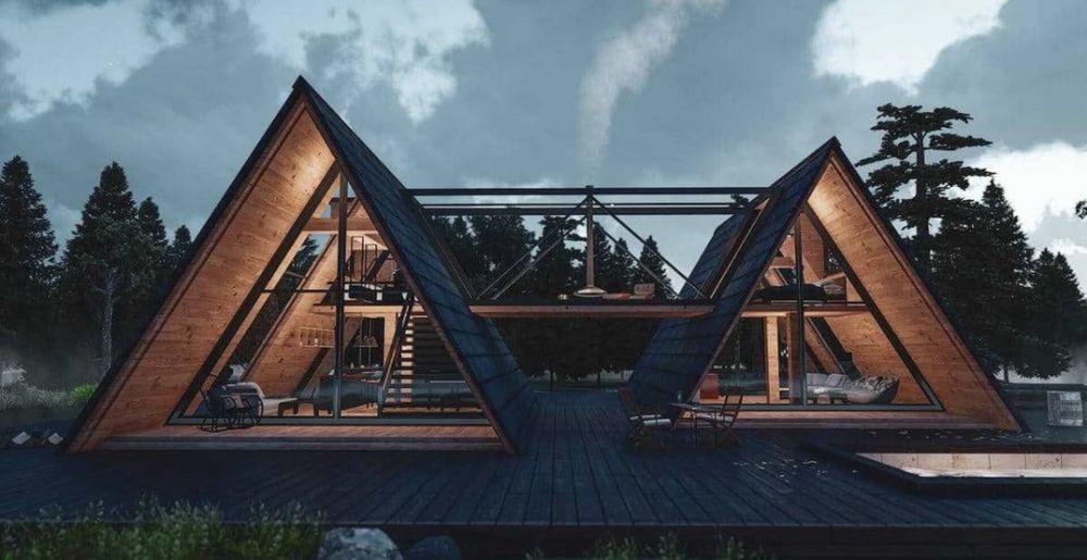 Vand cabane tip A frame la cheie