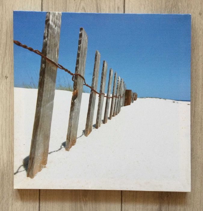 НОВА картина / репродукция / пано на морска плажна тематика 40 х 40 см