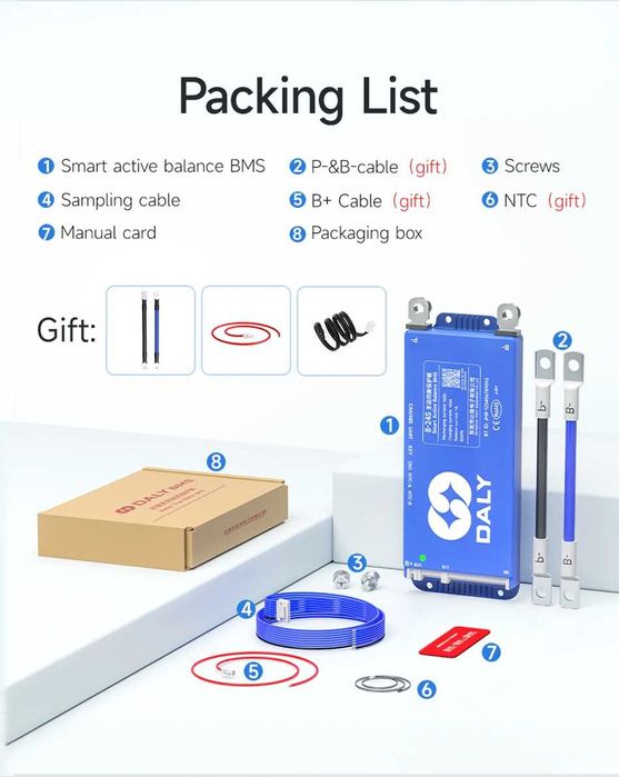BMS 150A 24V 48V  8-17S 16S Bluetooth LiFePo4 Li-Ion