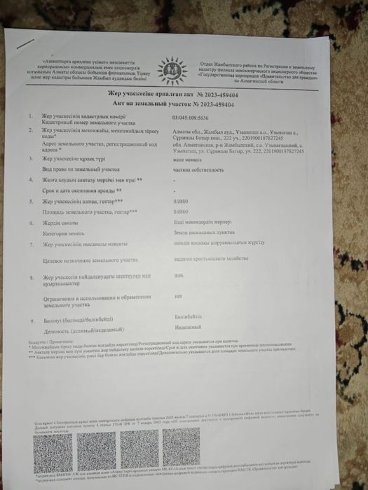 Продам участок срочно