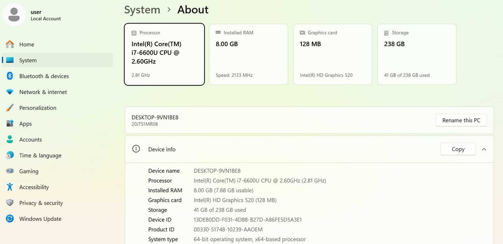 Laptop Lenovo ThinkPad T470s | i7-6600U | 8GB RAM | SSD | Baterii NOI | Win 11 Pro