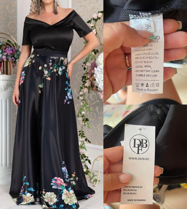 Vand rochie lunga noua cu eticheta marimea M ,38 ,merge si S