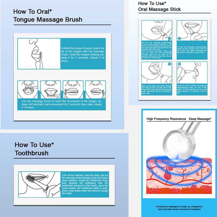 Электрический тренажер для мышц полости рта 3 в 1 Vancocon VA-509