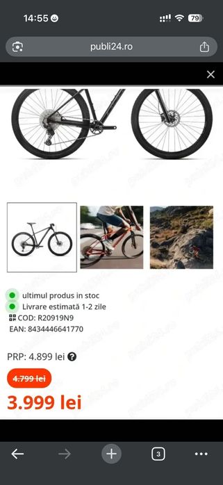 Bicicleta cumparata in vara!