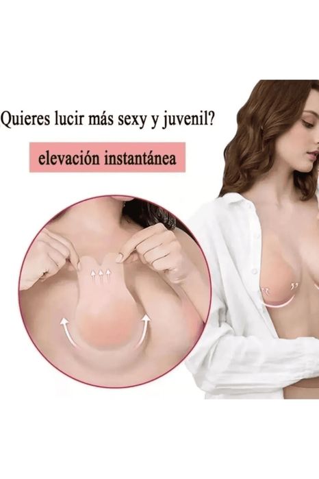 Повдигащ силиконов самозалепващ сутиен без гръб
