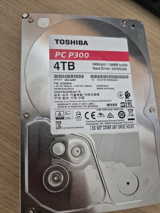 Хърд дискове Toshiba P300- 4T и 6T. НОВИ!