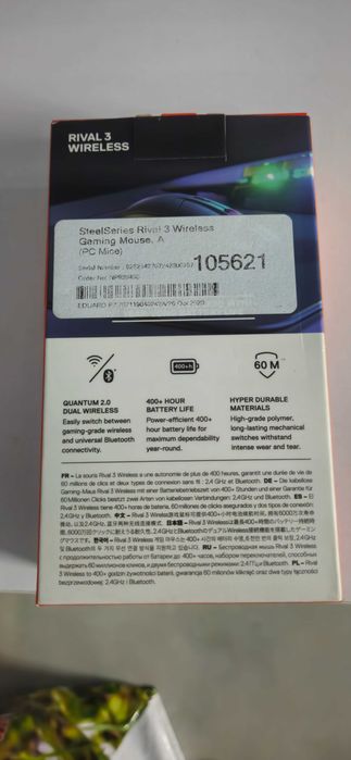 Mouse Gaming Steelseries Rival 3 Wireless