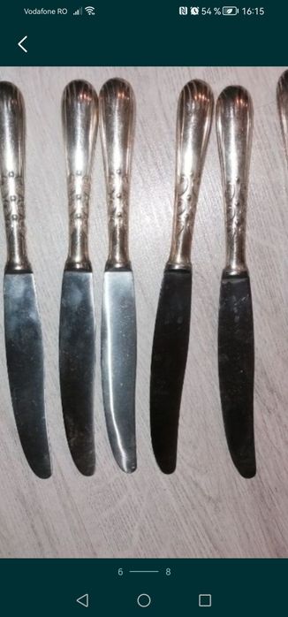 Set de 72 tacâmuri Platineta anii 60 alpaca argintata