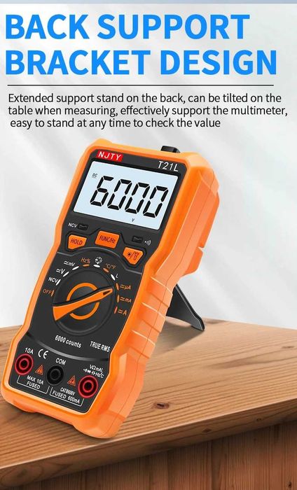 NJTY T21L - Multimetru Digital Profesional LCR, True RMS, NCV, autoscalare - NOU / SIGILAT