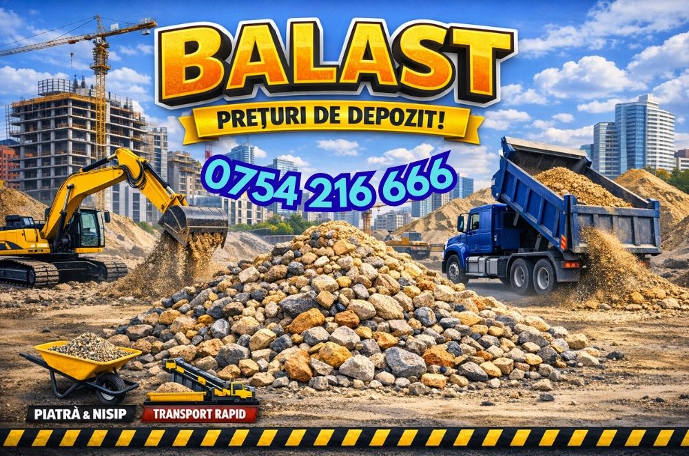 Balast iasi, balastru iasi, balast pentru turnare, amestec beton
