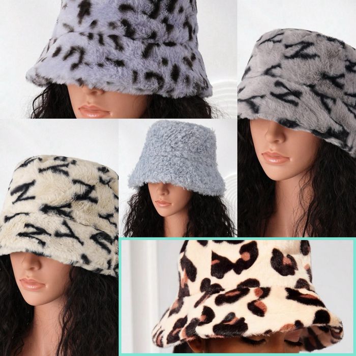 Пухкави едноцветни и шарени  шапки пухкава шапка Teddy Bear