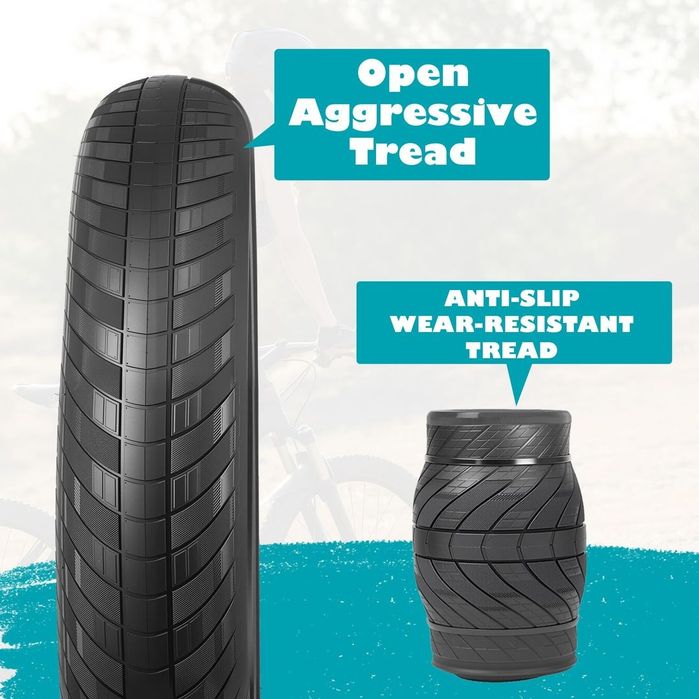 Set doua anvelope cu doua camere pt Fat Bike normal / electric 26 X3.0