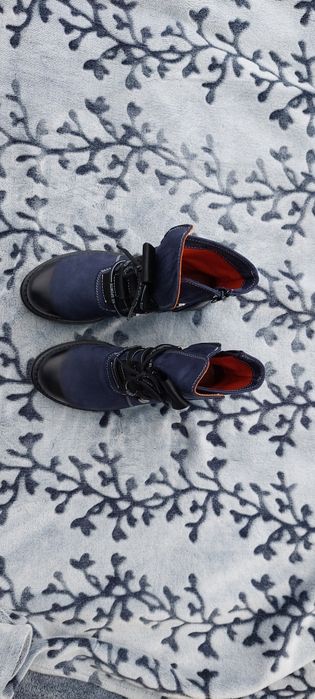 Ghete casual damă, din piele naturala, culoare blue, mărimea 36
