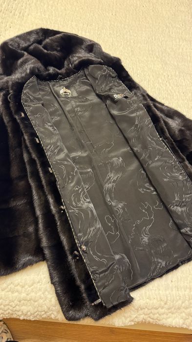 #144 Палто от норка.Визон. Естествена кожа с косъм.