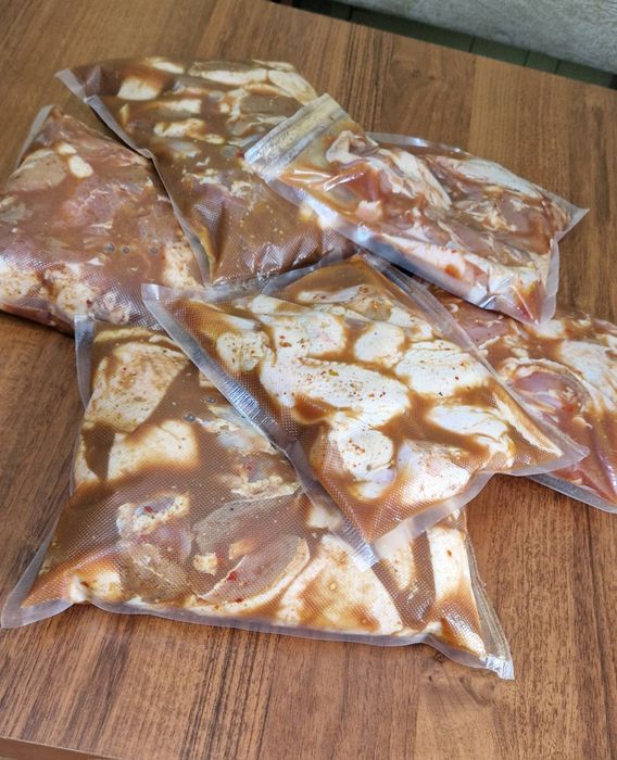 Маринованый шашлык, очень вкусный.