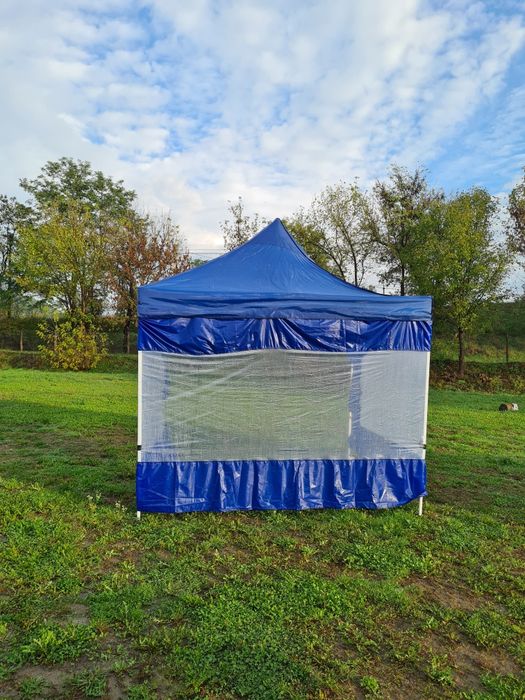 Cort pavilion 3×3 pliabil cu pereti cu geam !