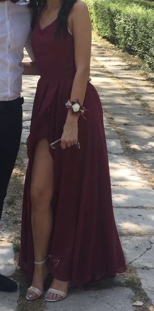 Rochie domnisoara de onoare/seara burgundy