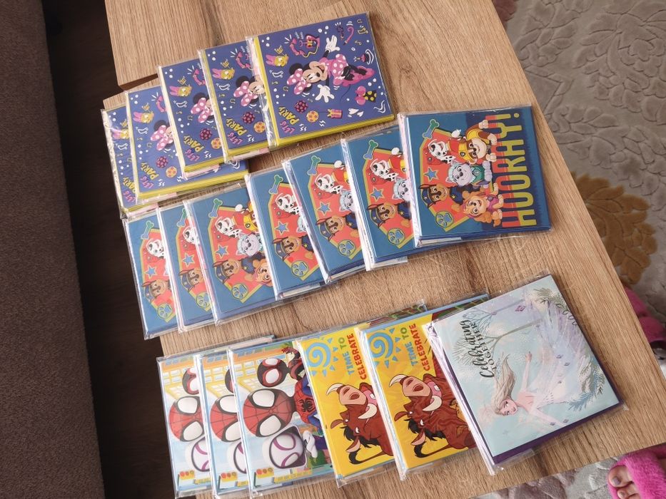 Детски покани за рожден ден с пликове