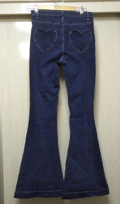 Джинсовые брюки клеш