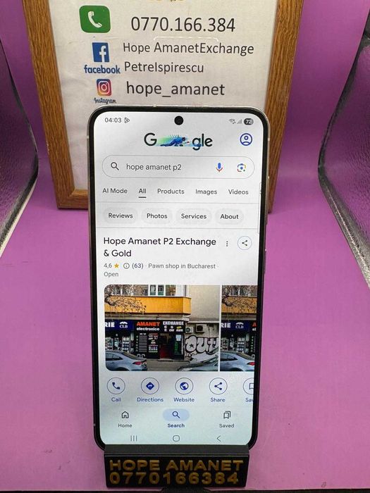 HOPE AMANET P2-Samsung s23 alb 128 GB/8 RAM