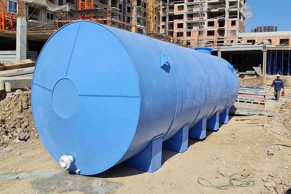 Эко ёмкость горизонтальная из полипропилена 30м3, тонн для воды