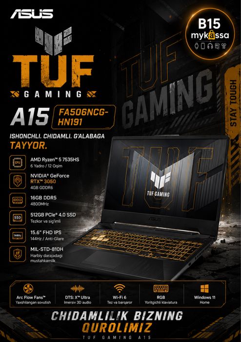 ASUS TUF A15 FA506NCG-HN191/Dastavka